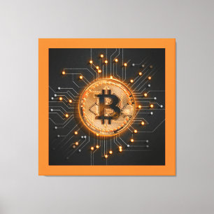 moderno decoración de oficina cripto BITCOIN LOGO