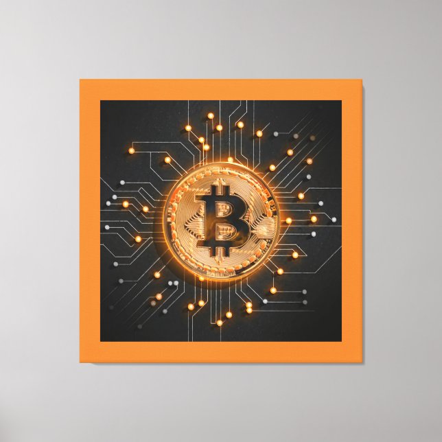 moderno decoración de oficina cripto BITCOIN LOGO  (Anverso)