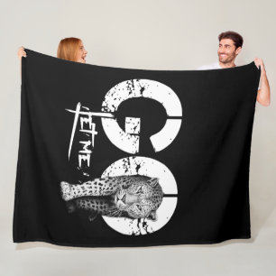 Moderno DEJEN QUE ME VAYA Mantas De Fleece Negro L