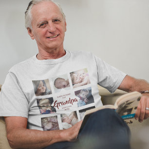 Moderno Día del padre Camiseta Collage de foto