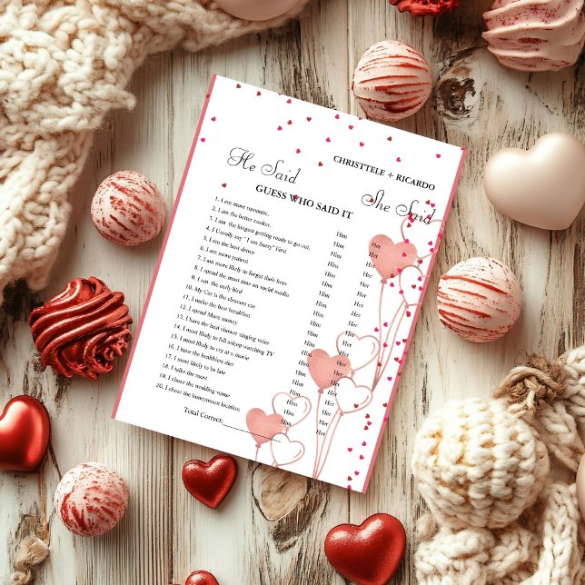 Moderno Dijo que ella dijo que la tarjeta de juego (Subido por el creador)