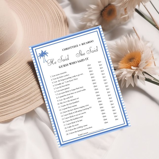 Moderno Dijo que ella dijo que la tarjeta de juego (Subido por el creador)