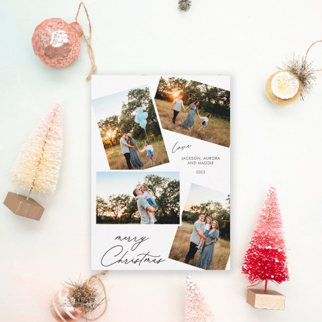 Moderno diseño de Navidad 4 fotos (Subido por el creador)