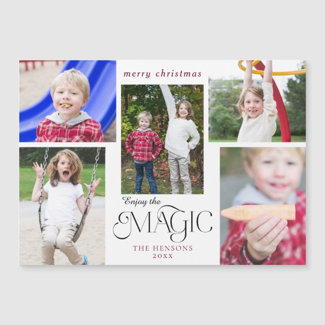 Moderno Disfrute de la caligrafía mágica multifoto (Anverso)