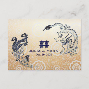 Moderno Dragon-Phoenix Boda China RSVP