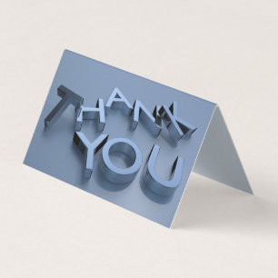 Moderno Dusty Blue Mini tarjetas de agradecimiento