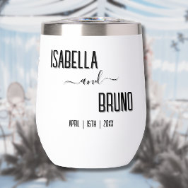 Moderno, elegante Boda de texto negro personalizad