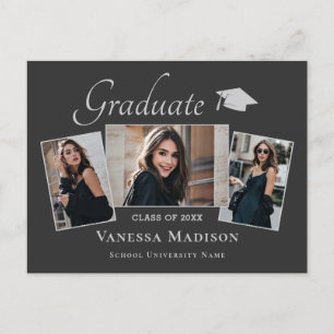 Moderno Elegante Invitación de graduación fotogr
