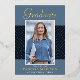 Moderno | Elegante Script 1 Tarjeta Grad Relieve m