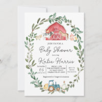 Moderno en la invitación de Baby Shower de la gran