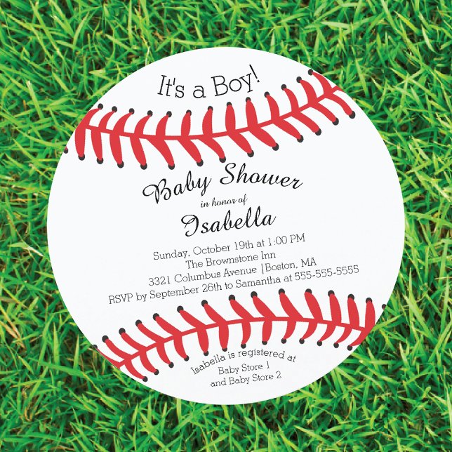 Moderno es un niño beisbol invitaciones a ducha (Subido por el creador)