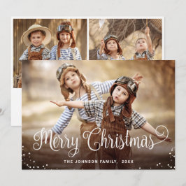 Moderno Feliz Navidad 3 Fotos Saludo