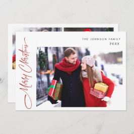 Moderno Feliz Navidad 3 Fotos Saludo