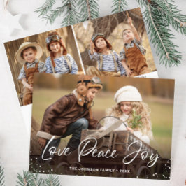 Moderno Feliz Navidad 3 Fotos Saludo