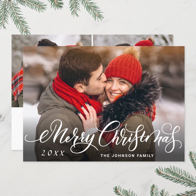 Moderno Feliz Navidad 3 Fotos Saludo (Subido por el creador)