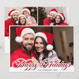 Moderno Feliz Navidad 3 Fotos Saludo