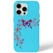 Moderno Funda de borde de mariposa morada para iPh