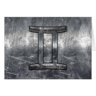 Moderno Gemini Rótulo Zodiaco Grunge Molesto Estil