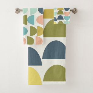 Moderno Geometric Stylish Earthy Boho Blue Green