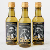 Moderno Gold Bold Typography Photo Graduation Part