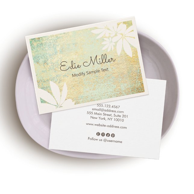 Moderno Gold Green Abstract Floral Script Font (Subido por el creador)