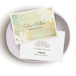 Moderno Gold Green Abstract Floral Script Font