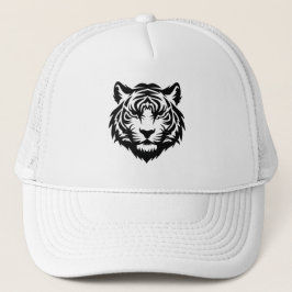 Moderno Gorra de cabeza de tigre Minimalista negro