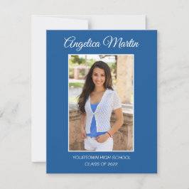 Moderno Graduación Azul de 2 caras 3 clase de foto