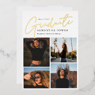 Moderno graduado 4 fotos Anuncios de graduación