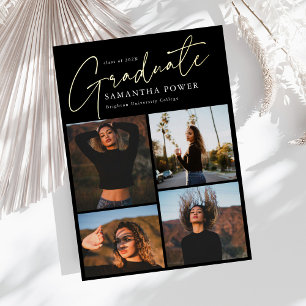 Moderno graduado 4 fotos Anuncios de graduación