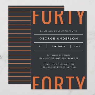 Moderno gráfico de 40 años simple y elegante