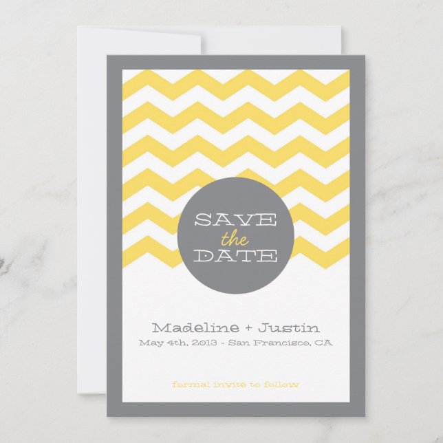 MODERNO GUARDAR LA Invitación DE FECHA (Anverso)