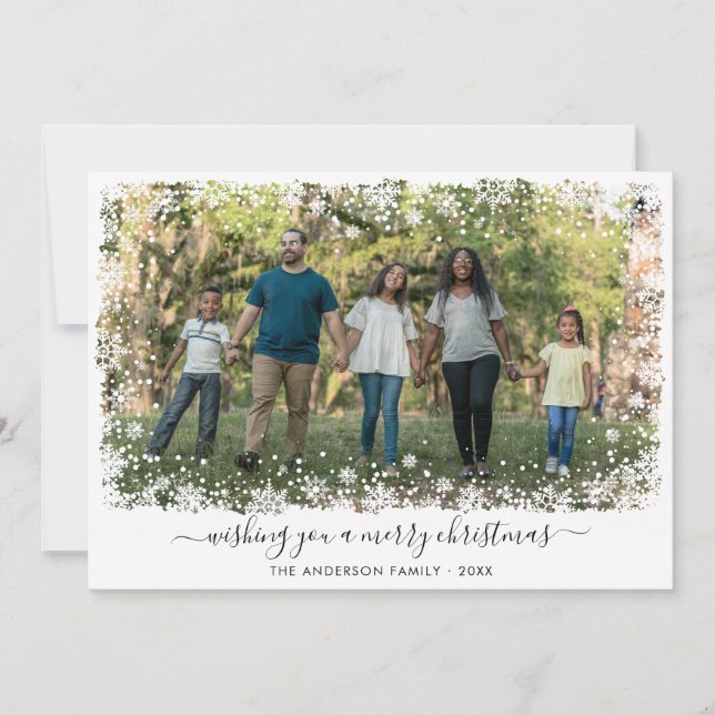 Moderno guión de guión de nieve para navidad navid (Anverso)