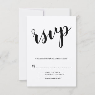 Moderno guión Kraft Paper Wedding RSVP