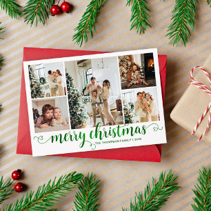 Moderno guión verde de navidad de merry navideño 5
