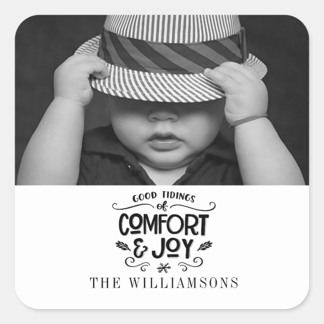 Moderno Handletter | Pegatina fotográfico blanco n (Anverso)