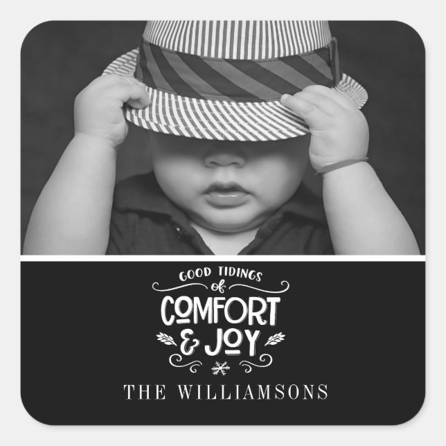 Moderno Handletter | Pegatina fotográfico blanco n (Anverso)