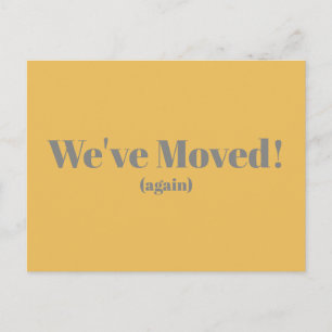 Moderno Hemos mudado nueva casa con postal amarill