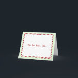 Moderno "Ho ho ho, ho" tarjeta del día de fiesta<br><div class="desc">Una tarjeta de Navidad descarada y moderna. Ho ho ho,  ho. 'Tis la estación.</div>