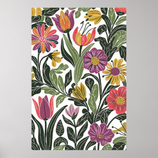 Moderno Ilustracion de arte de la línea floral esc