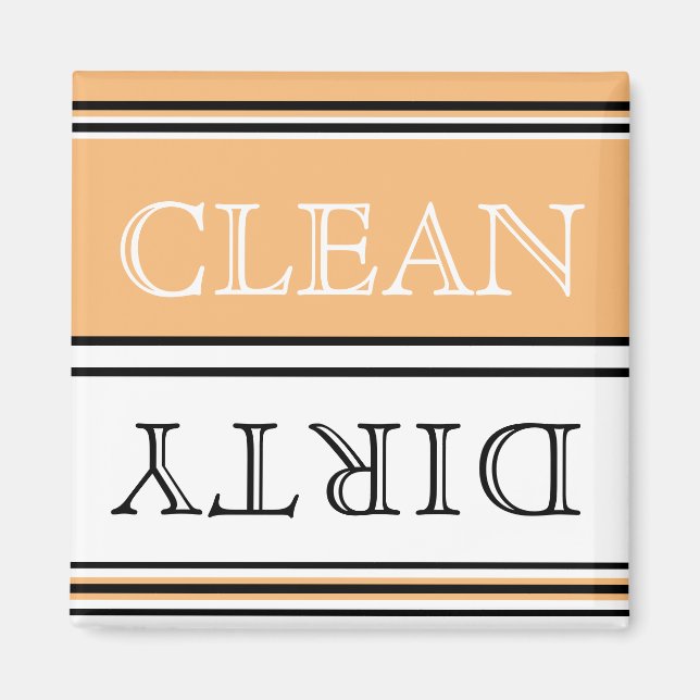 Moderno Imán de limpieza sucia de lavavajillas par (Frente)