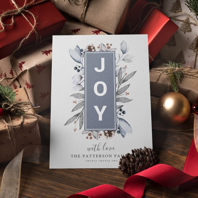 Moderno 'JOY' Botánico Foliaje de Invierno Navidad (Subido por el creador)