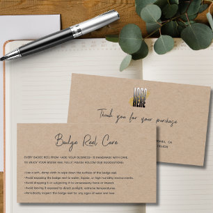 Moderno Kraft Paper Logo Badge Reel Care