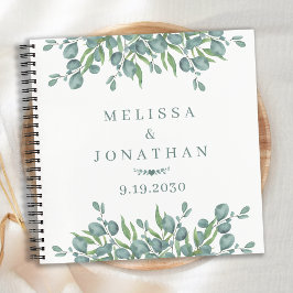 Moderno libro de Bodas Eucalyptus Greenery
