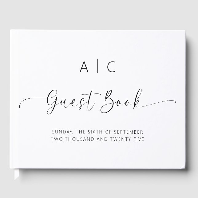 Moderno libro de Bodas Minimalistas (Anverso)