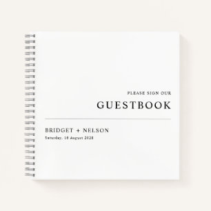 Moderno libro de Bodas simple Minimalista
