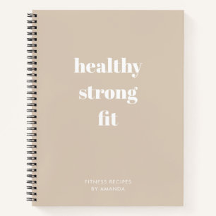 Moderno libro de diarios Recetas de fitness dieté