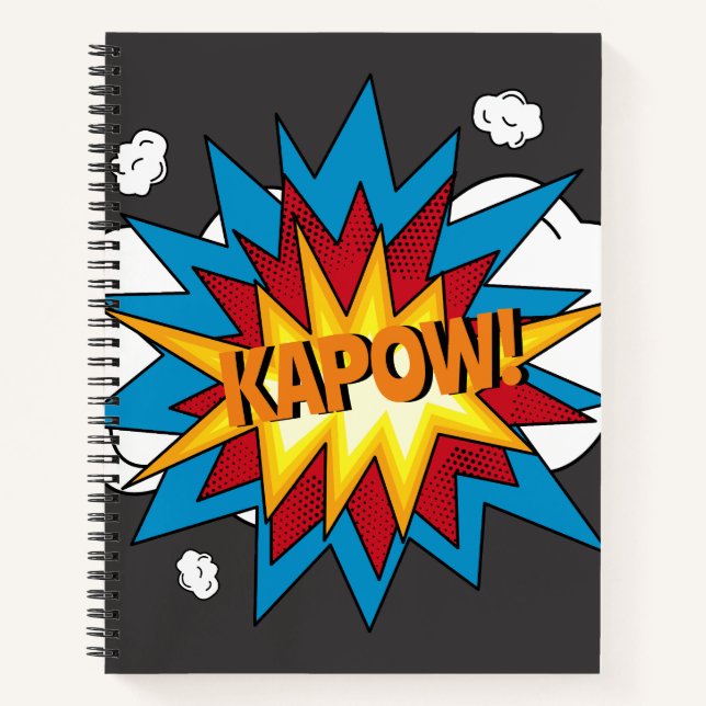 Moderno libro de historietas colorido KAPOW Pop Ar (Anverso)