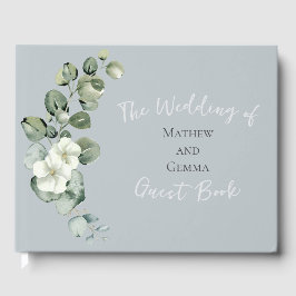 Moderno libro de invitados de diseño Eucalyptus