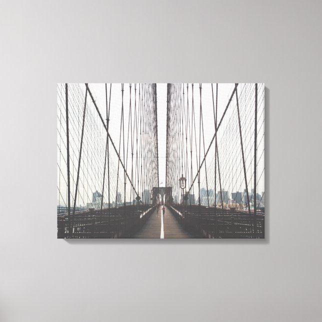 Moderno lienzo puente de Brooklyn (Anverso)
